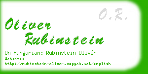 oliver rubinstein business card